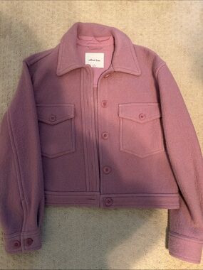 Wilfred Free Pink Wool-Blend Button Jacket